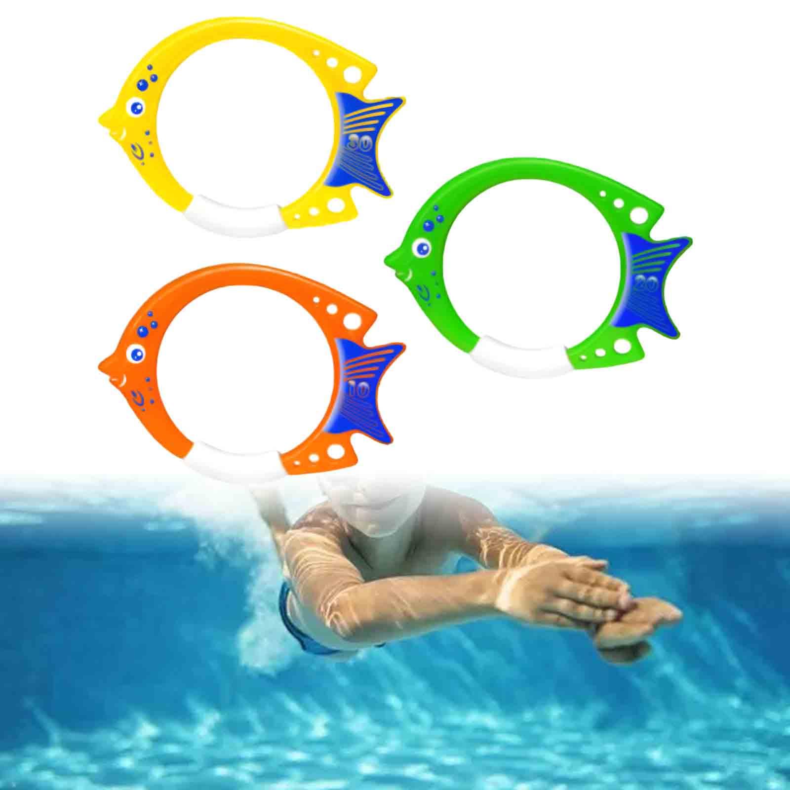 3 Pieces Fish Ring Toys Fun Tr - Aquatic Water Sports 评论和价格